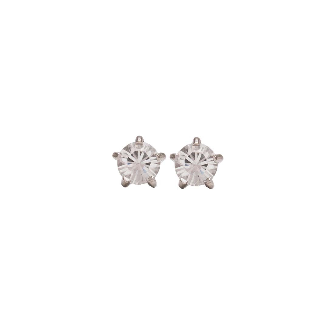 2MM - April Crystal Birthstone (Round) | Stainless Steel Piercing Ear Studs come Fashion Earrings | Studex Select